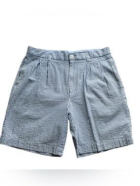 Brooks Brothers Genuine Seersucker Shorts 9” Size 34 Cotton Coastal Preppy